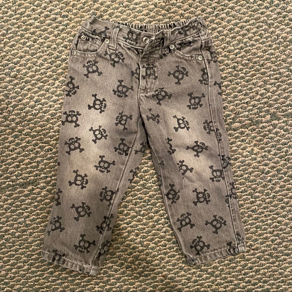 24M Boys Skull Print Jeans